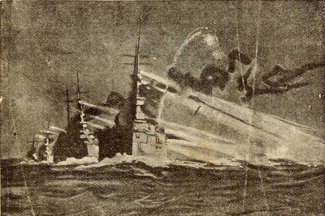Соединённая англо-японская эскадра на поисках германский крейсеров, разбойничающих в Тихом Океане
